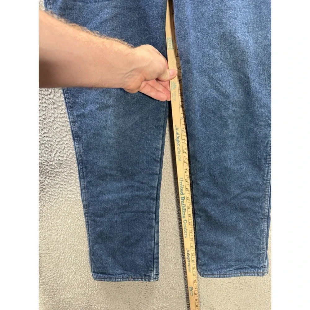 Vintage Key Jeans Mens 36x30 Blue Denim Thinsulate Fleece Lined Made In USA 90s